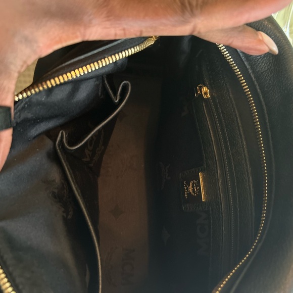 MCM Leather Studded Heritage Boston Bag - Picture 8 of 13